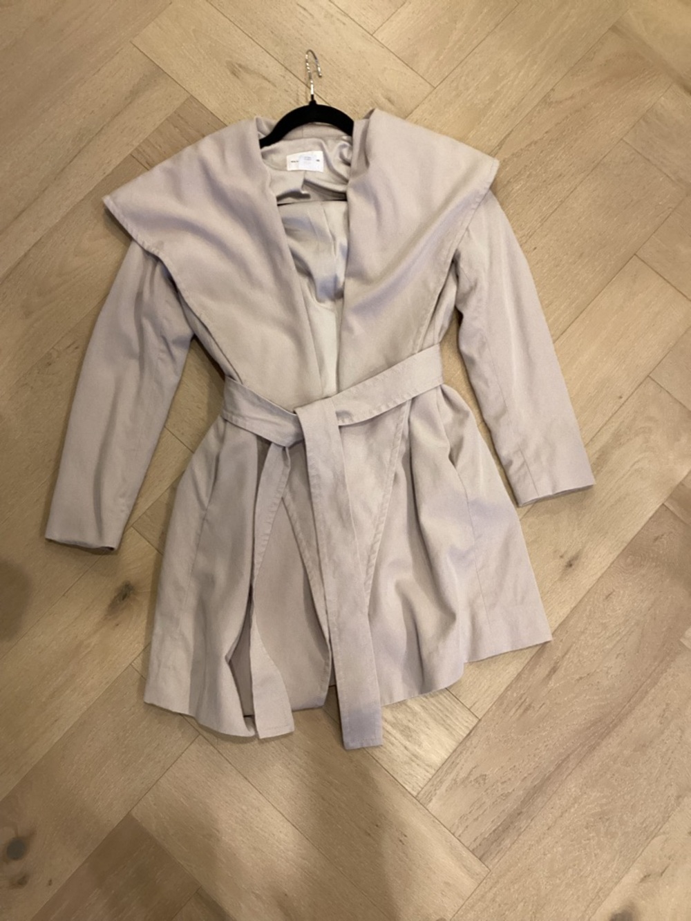 Club Monaco Women’s Hanne Wrap Belted Trench Coat, Light Beige - Picture 2 of 10